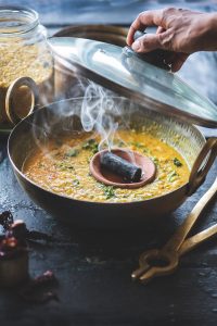 Dhaba Style Peeli Dal or the Yellow Dal is one of the Indian dal preparations, made using split yellow moong beans & is super simple, tasty and a healthy.