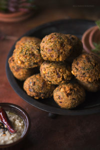 Ambode , are deepfried fritters made using Bengal gram and lot of spices. It is an addictive , coffeetime or teatime snack.
