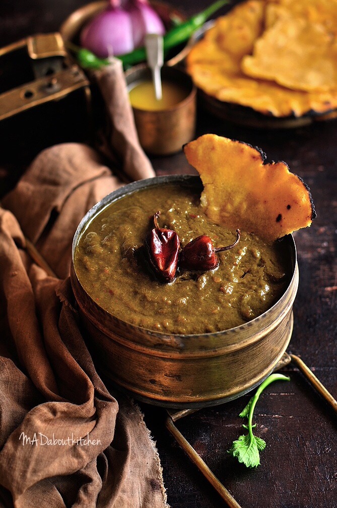 SARson ka Saag Mustard Leaf Curry MADaboutkitchen