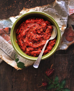 Tomato chutney tastes heavenly with steamed rice and ghee & of course with dosa or roti. Tangy and hot this tomato chutney is just lip smacking.