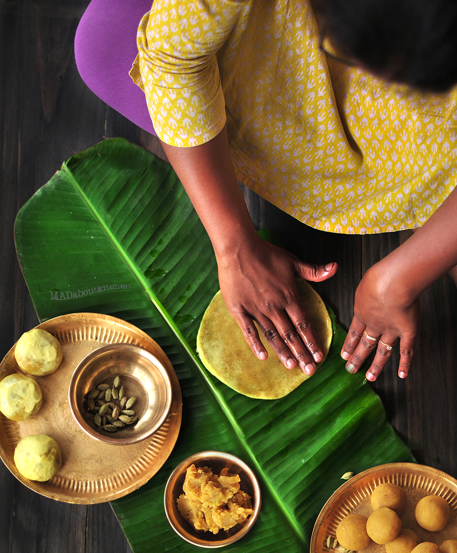 Obattu/Holige/Puran Poli is one of the traditional sweet dish of India. The process is very similar to making a stuffed paratha/ Stuffed Indian bread.