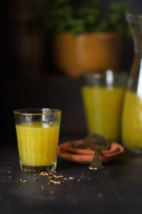 Aam Panna is a popular Indian cooler that is specially made during Summer. This is a tangy, sweet drink with a hint of mint and cumin. It is usually made using Totapuri Mango.