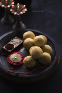 Homemade Besan Ladoo or Gram flour balls are one of the most common and most easiest ladoos made in India.