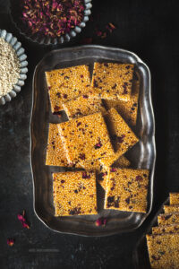 Til Gud Chikki are crisp thin wafer made using jaggery and sesame seeds is a speciality during winter months and is healthy due to the qualities of Sesame.