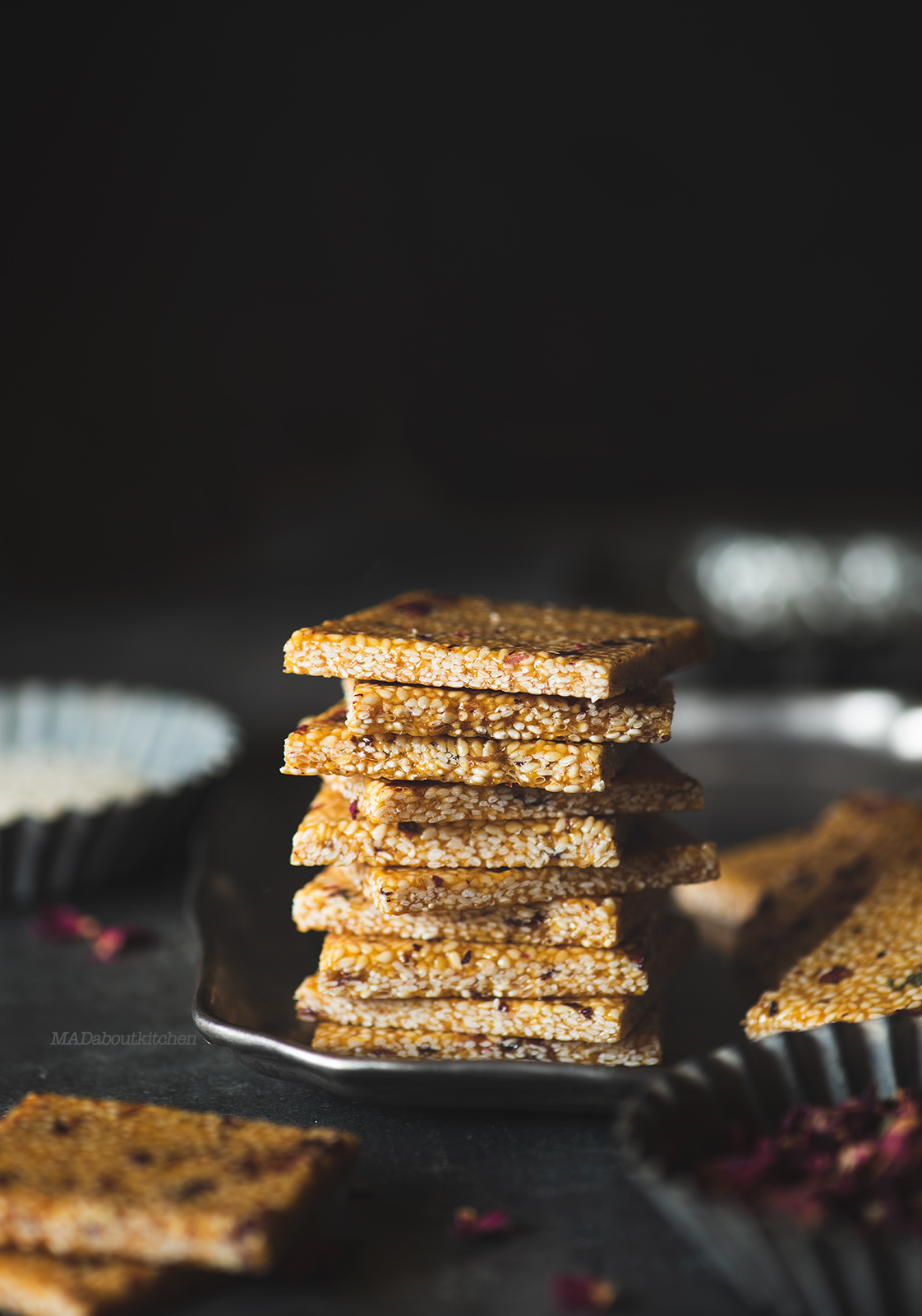 Til Gud Chikki are crisp thin wafer made using jaggery and sesame seeds is a speciality during winter months and is healthy due to the qualities of Sesame.
