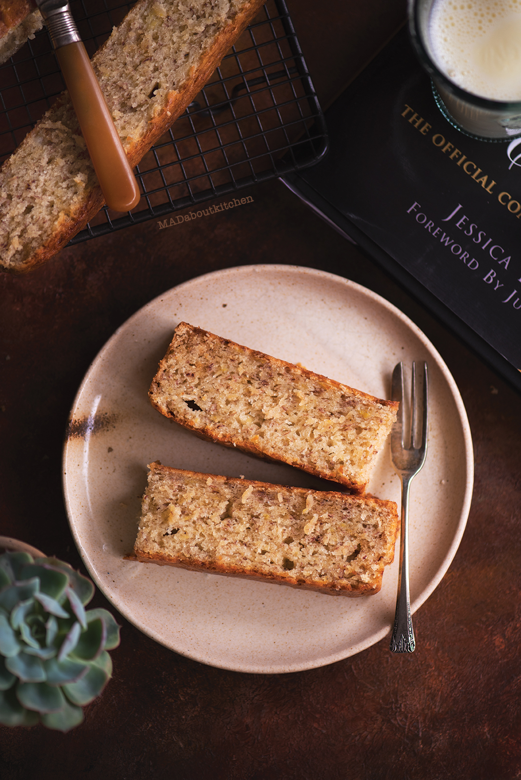 Best and simple banana bread, as the name suggests is best because it has the perfect texture and simple because it is almost one bowl recipe.