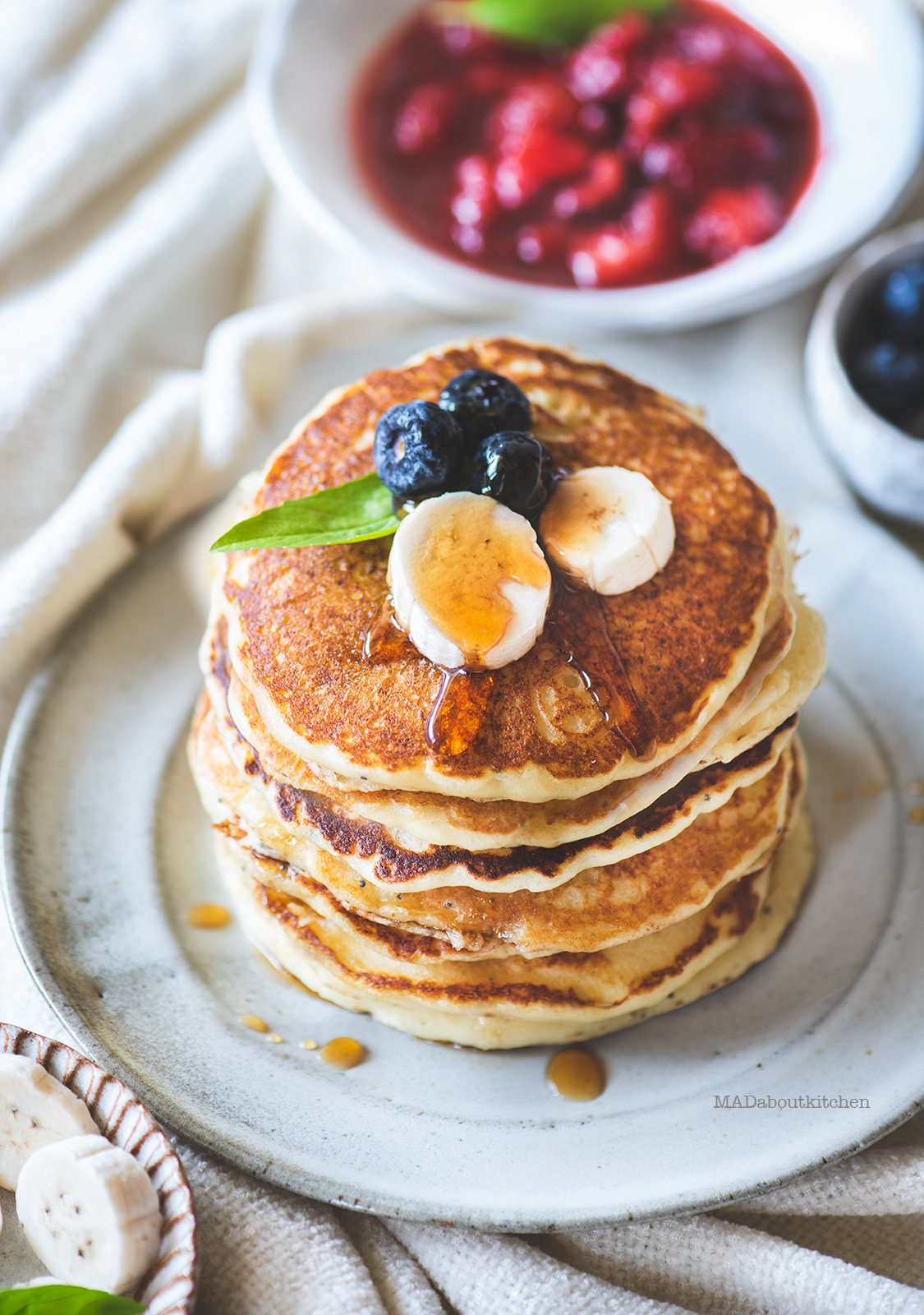 Ricotta Pancakes or Chenna pancakes are one of the most fluffiest of pancakes. Adding cheese makes the pancakes so much more fluffier.