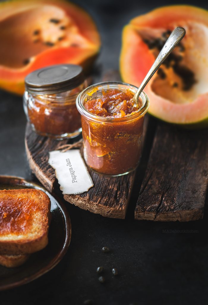 PAPaya Jam Homemade jam MADaboutkitchen