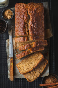 Spice tea cake made using cinnamon, clove, nutmeg, ginger is so flavourful and moist and tastes perfect to be served with tea and spice butter.