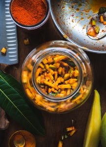 Instant Mango pickle made using Tothapuri mango takes 5 mins to prepare and is a perfect balance of sweet,spicy and sour.