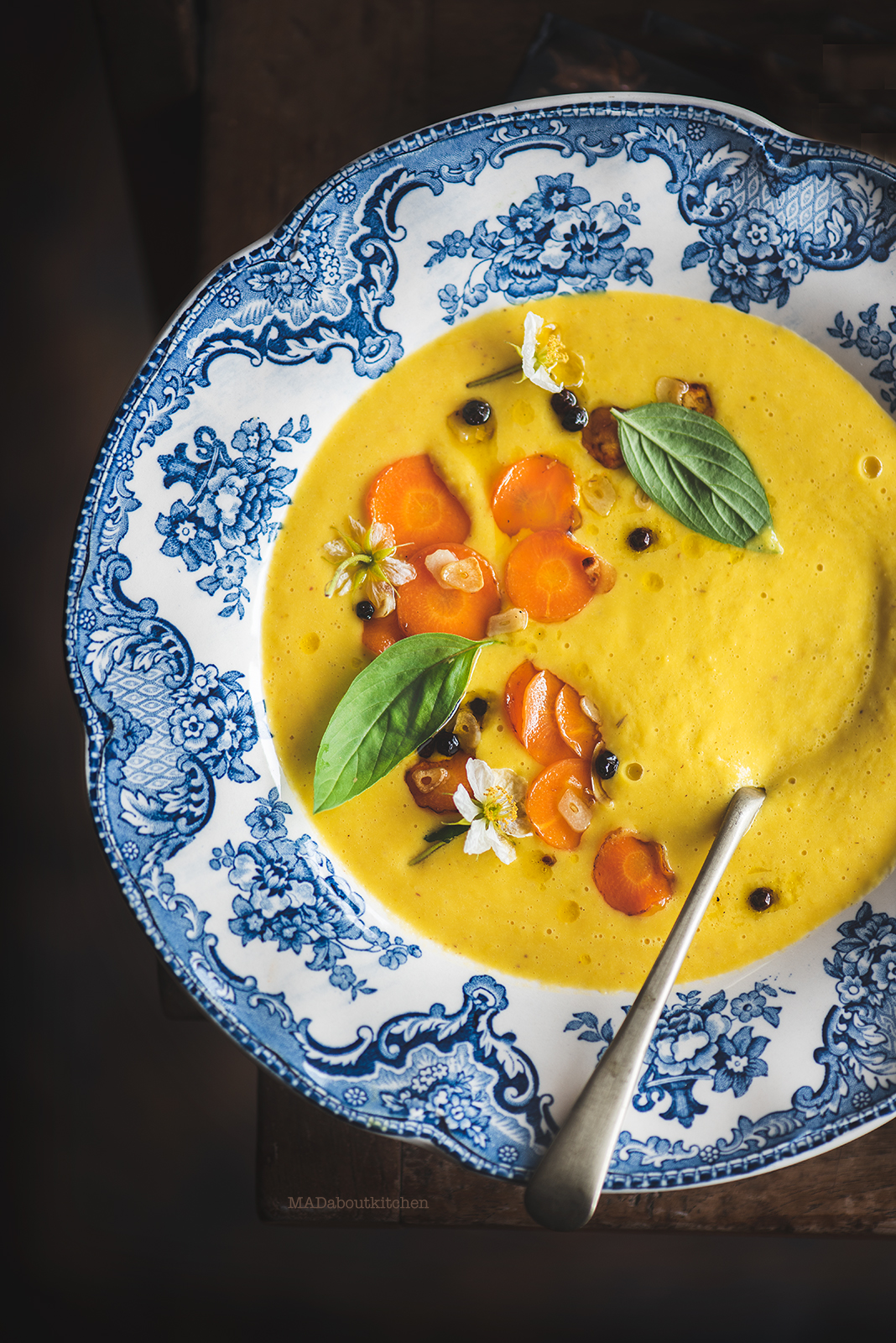 Carrot Corn Soup is a perfect winter soup. Carrot & Corn gives a beautiful colour to the soup. It is creamy, light & filling when had with a slice of bread.