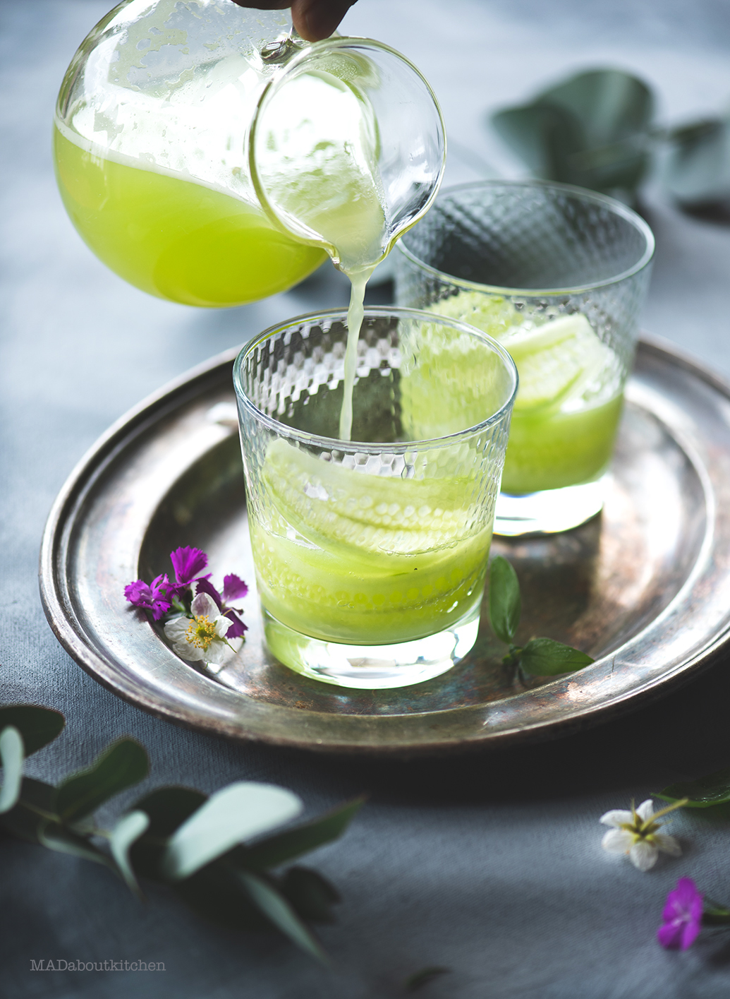 Cucumber Basil Lemonade is so cooling and is so refreshing. The taste of this simple drink is not only out of this world but this drink looks so beautiful.