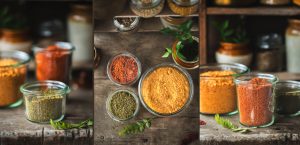 Andhra Style chutney powder or more famously known as Gunpowder is a spicy, garlic powder made using roasted lentils and powdered coarsely.
