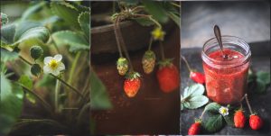 Homemade Strawberry Jam with chia seeds which is thick, sticky and glossy which is super simple to make and can be used to spread on bread or on pancakes.