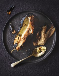 Baingan bharta is a popular Indian curry made by roasting the eggplant . The flesh of the smoky eggplant is mashed and then cooked with spices.