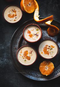 Kheer Komola is a Bengali Orange pudding, made by reducing milk and adding fresh Orange segments to it and is not only rich but also fresh.